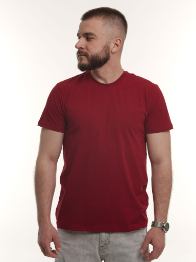 Футболка мужская GBI Base хлопковая XXL Бордовый (12945)