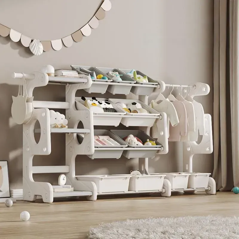 Стеллаж в детский Lumpurini Ludovica с полочками/контейнерами/вешалкой (YYSC2282-3) - фото 3