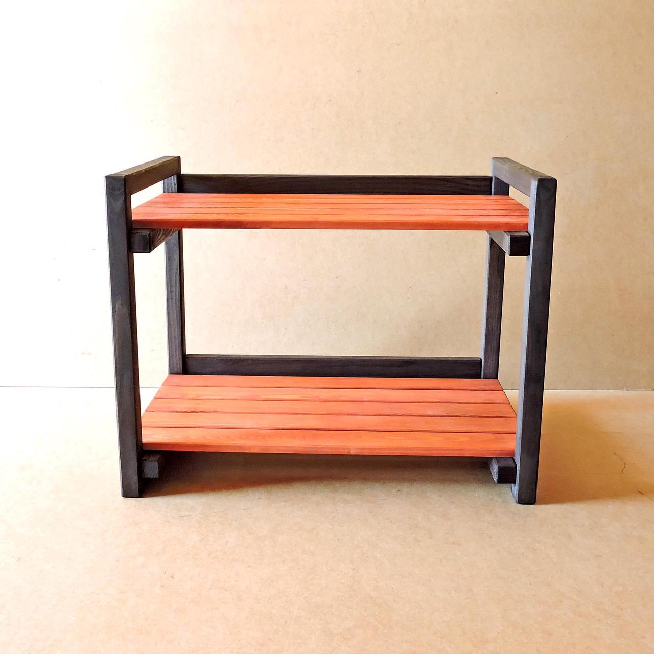 Стеллаж кухонный из дерева Фанбим 2 Венге/Коралл (СТА-21131214) - фото 3 Стеллаж кухонный из дерева Фанбим 2 Венге/Коралл (СТА-21131214) - фото 3