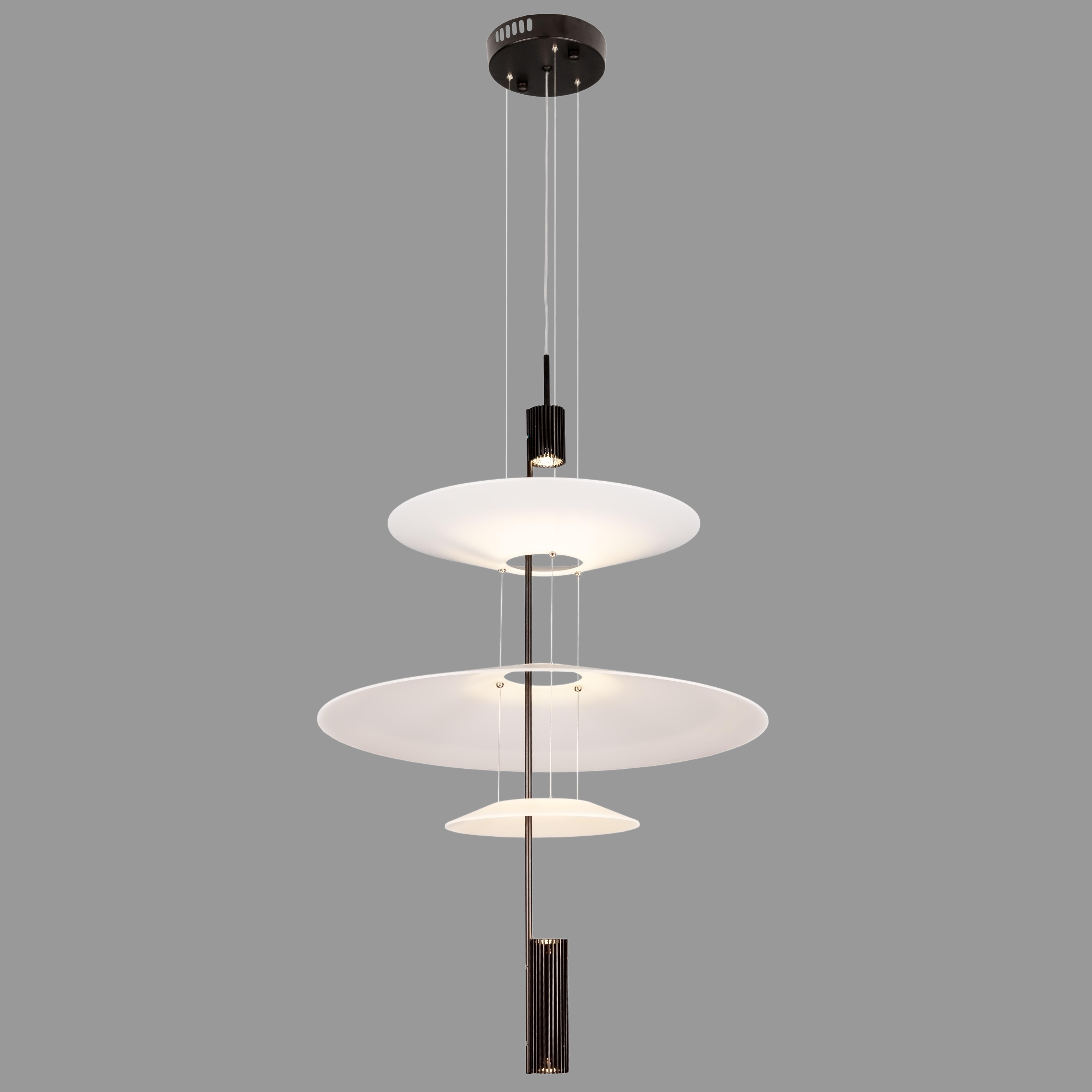 Люстра дизайнерська Flamingo 12W Чорний (92-D1183 (360+500+215) BK)