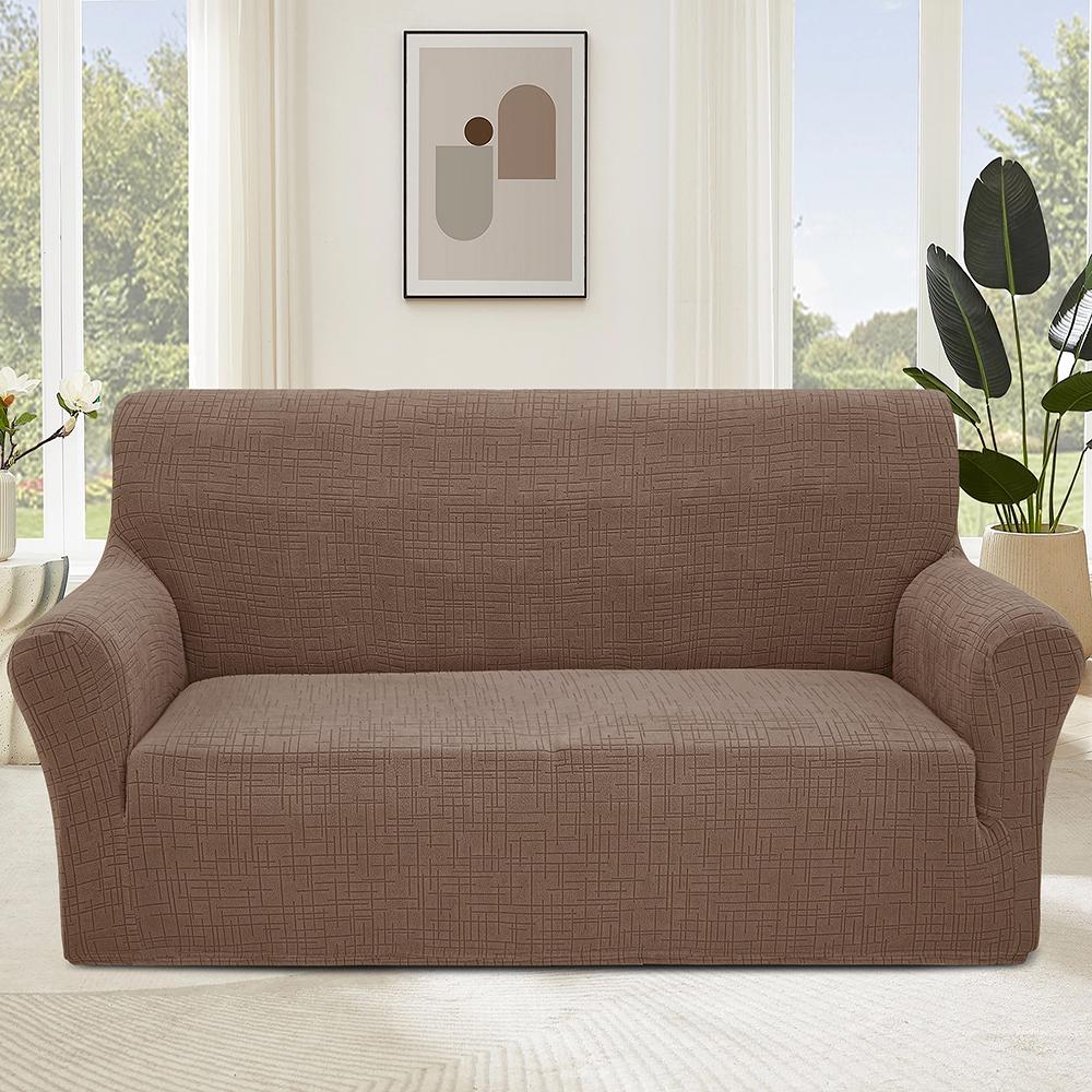 Чехол на диван 3-местный Love You Mono Line Fleece Коричневый (81206)