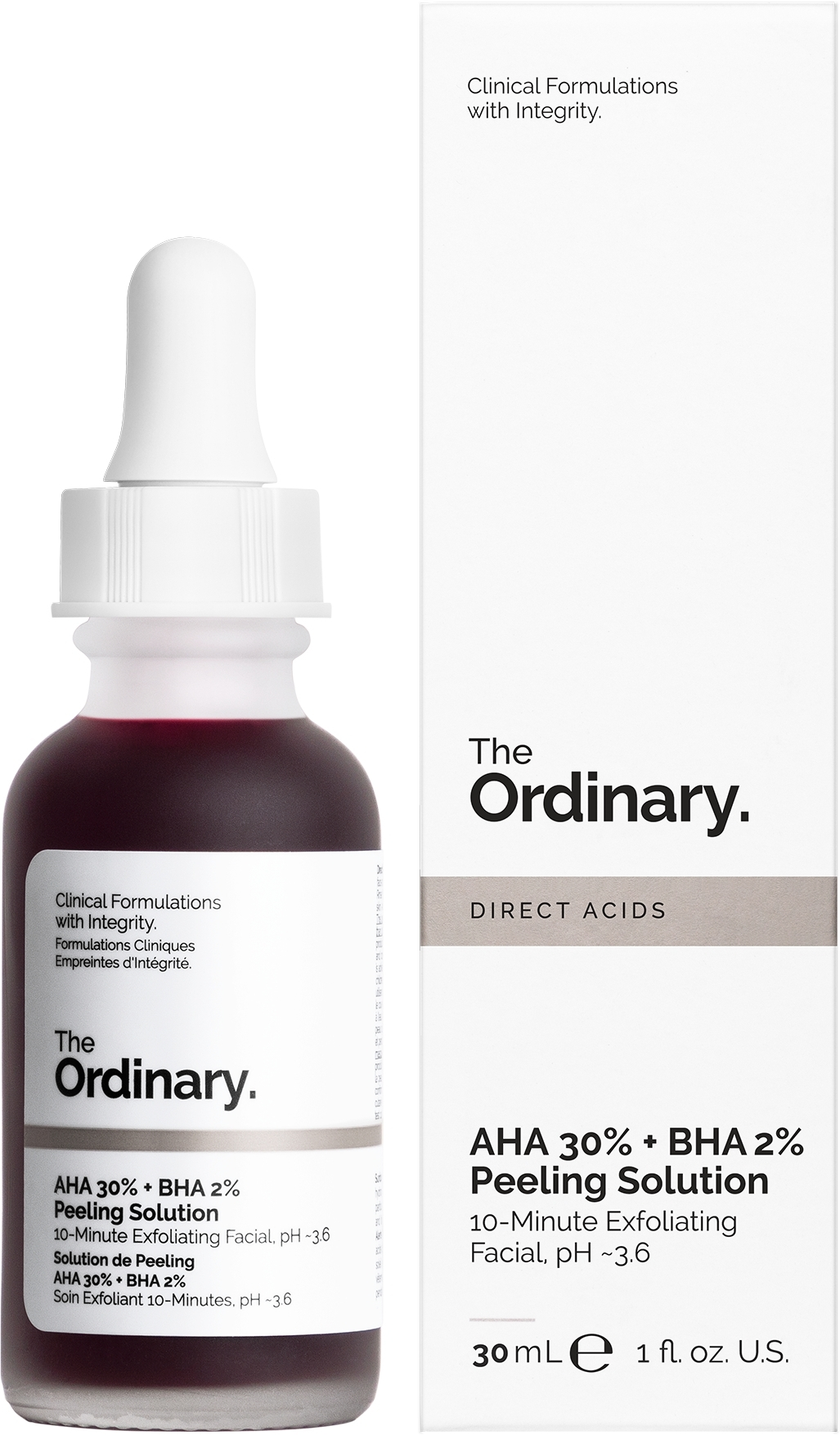 Пілінг кислотний для обличчя The Ordinary AHA 30% + BHA 2% Peeling Solution 30 мл (27447041) Пілінг кислотний для обличчя The Ordinary AHA 30% + BHA 2% Peeling Solution 30 мл (27447041)