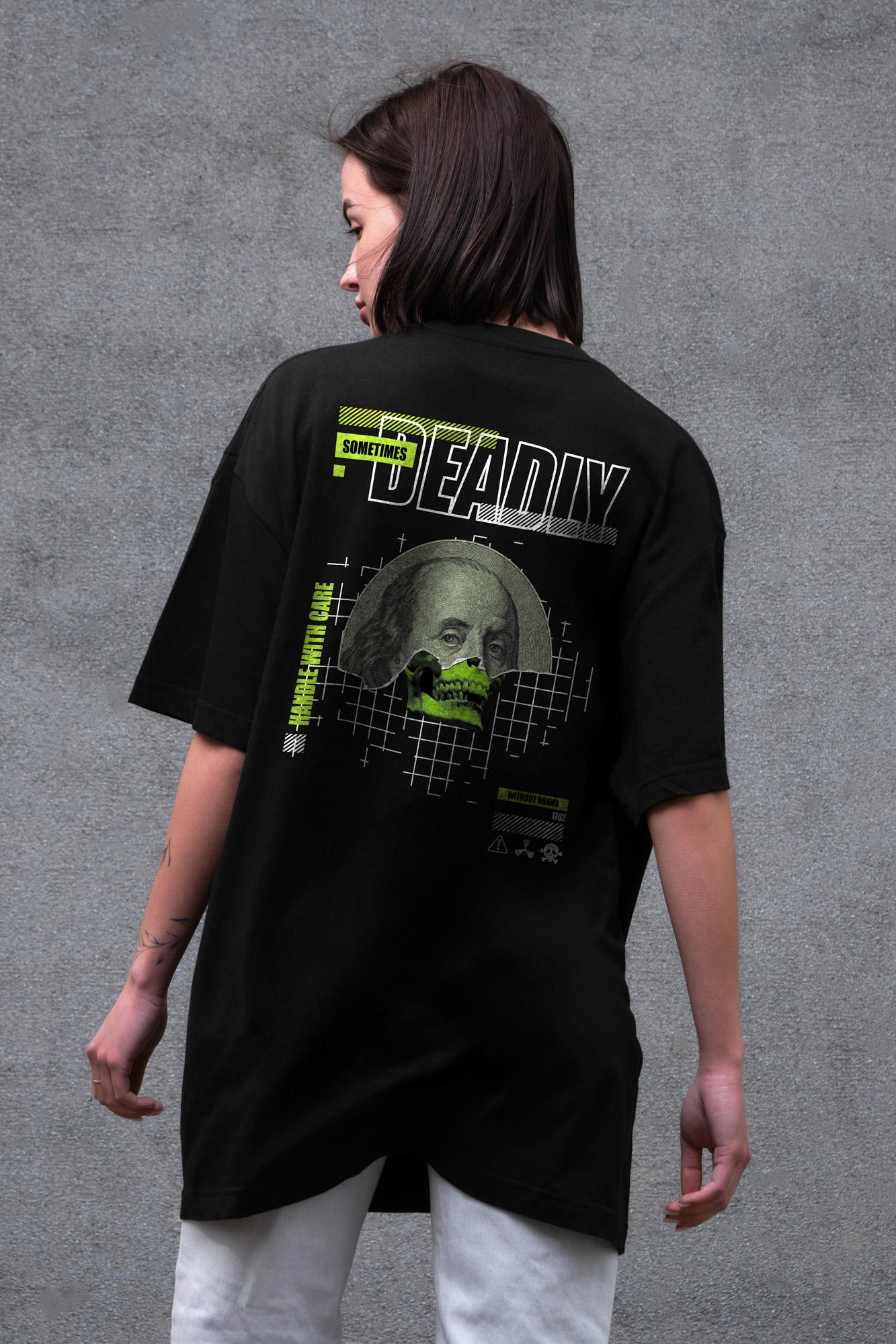Футболка женская Without с принтом Deadly оверсайз L/XL Black (L8049455) Футболка женская Without с принтом Deadly оверсайз L/XL Black (L8049455)