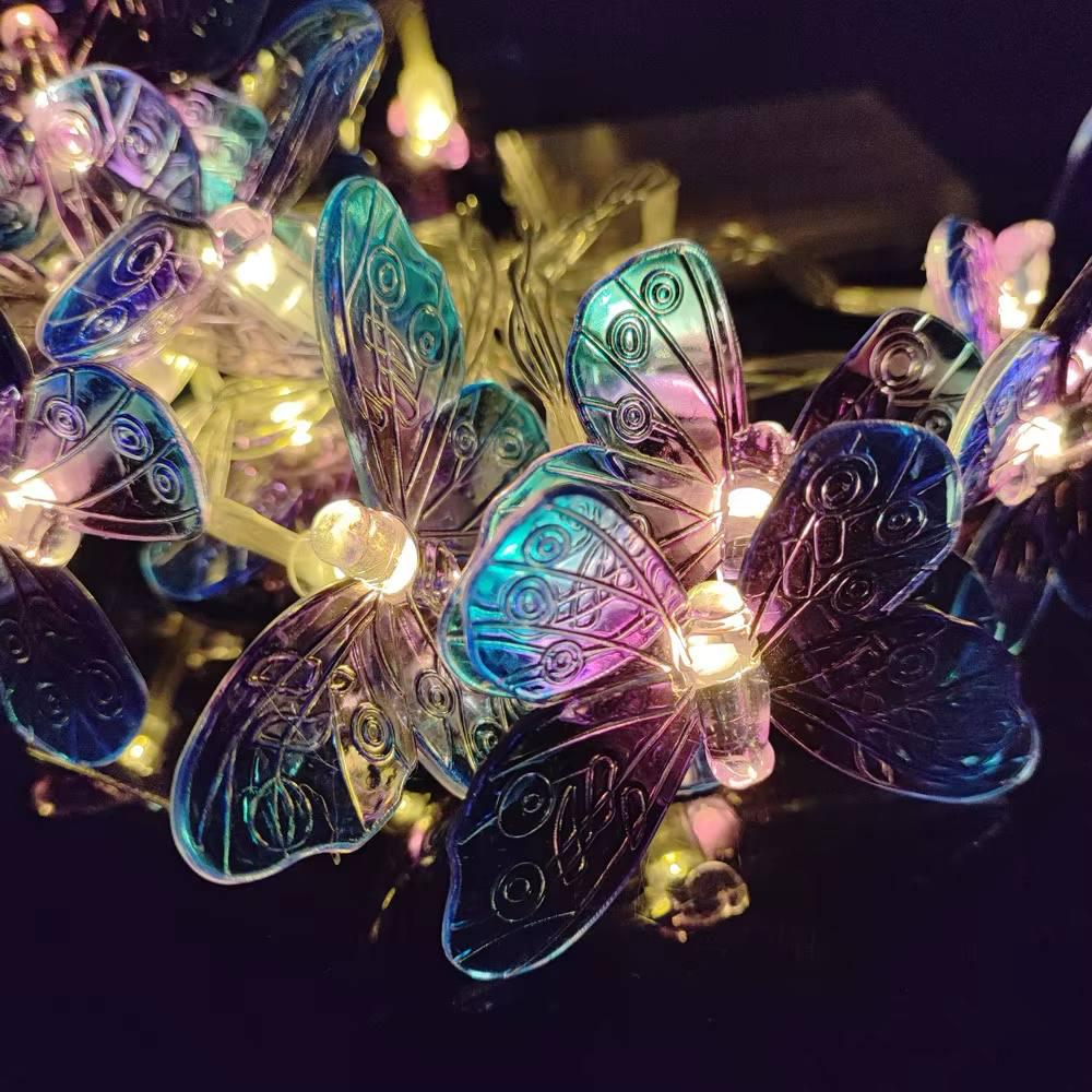 Гирлянда нитка бабочки 4,3 м от USB Фиолетовый (0da14818) - фото 8