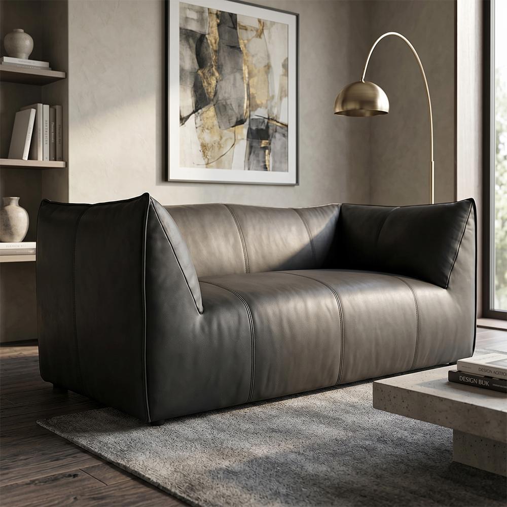 Диван Lotos екошкіра Deep 172х87х82 см Black (rich_sofa_00446)