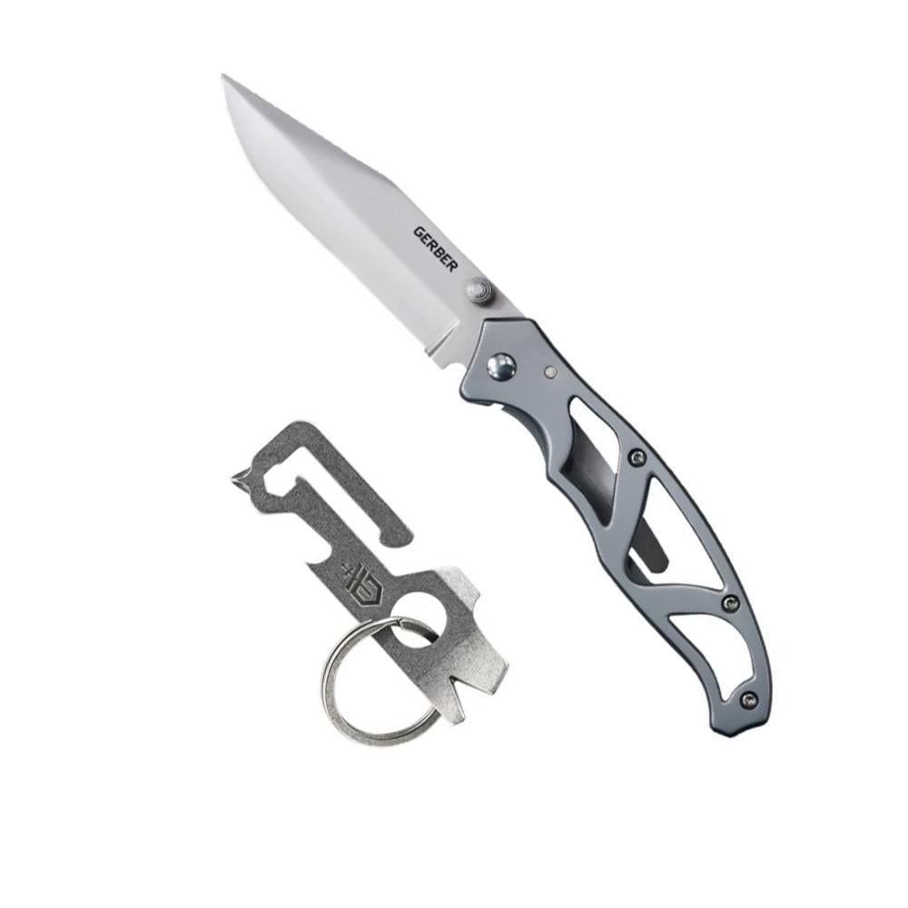 Подарунковий набір Gerber ніж мисливський Paraframe I/Mullet Solid State Stonewash Card та Barbill (1059859)