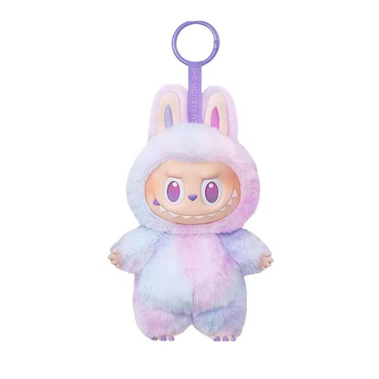 Мягкая игрушка-брелок радужный Labubu Фиолетовый (86d35554) - фото 1 Мягкая игрушка-брелок радужный Labubu Фиолетовый (86d35554) - фото 1