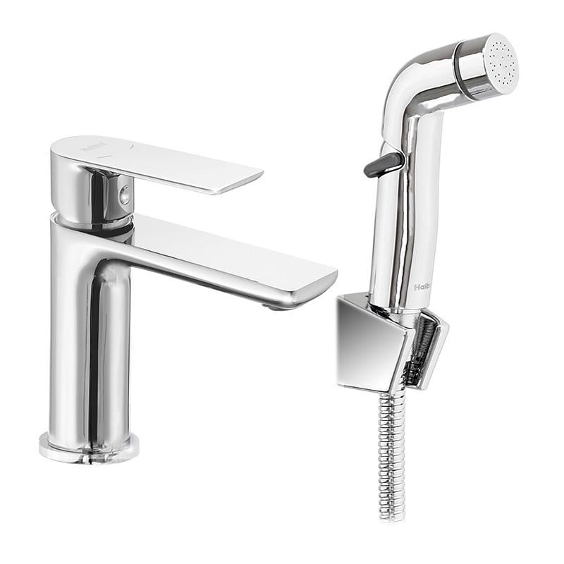 Смеситель для умывальника Haiba ALEX 001 (SH) с выходом для гигиенической лейки (HB3977) Смеситель для умывальника Haiba ALEX 001 (SH) с выходом для гигиенической лейки (HB3977)