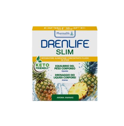 Натуральна добавка харчова для схуднення Drenlife Slim зі смаком ананаса 30 стіків по 10 мл (214716)