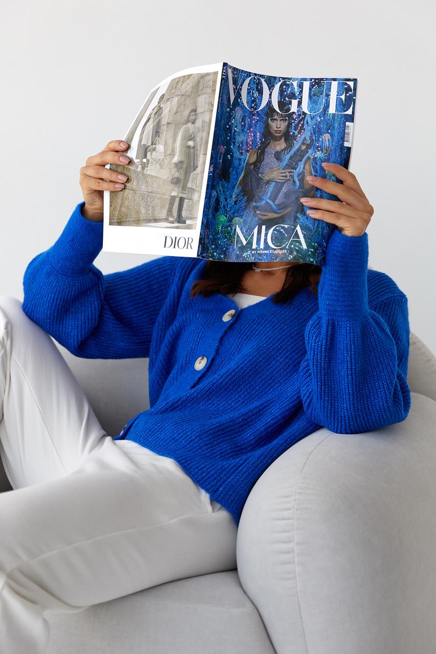 Кардиган в'язаний PORTAKAL S Синій (9528119) - фото 6 Кардиган в'язаний PORTAKAL S Синій (9528119) - фото 6