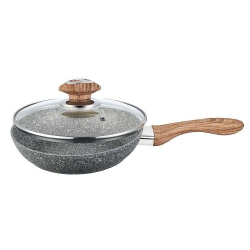 Сковорода Benson BN-543 с антипригарным гранитным покрытием с крышкой 26 см (BN-543)