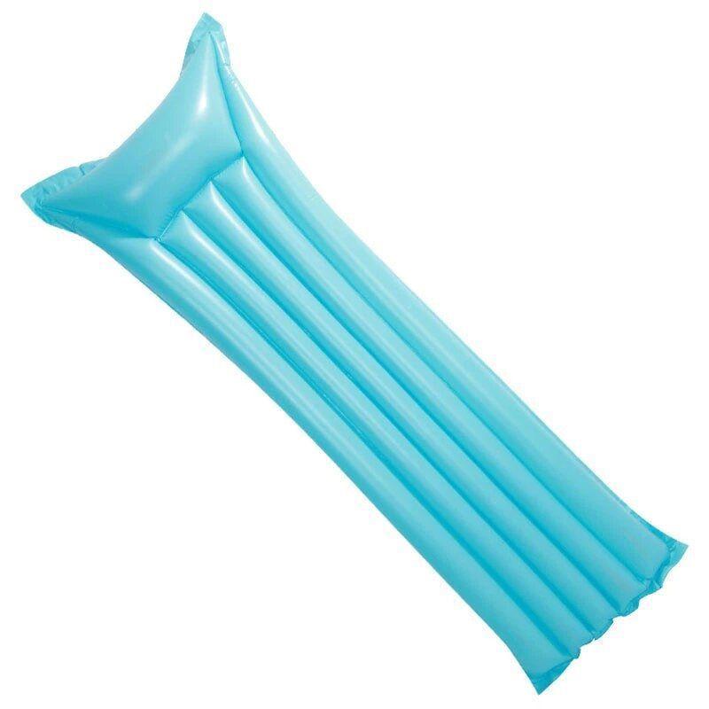 Матрас надувной одноместный пляжный 183х69 см Голубой (60380002) - фото 1 Матрас надувной одноместный пляжный 183х69 см Голубой (60380002) - фото 1