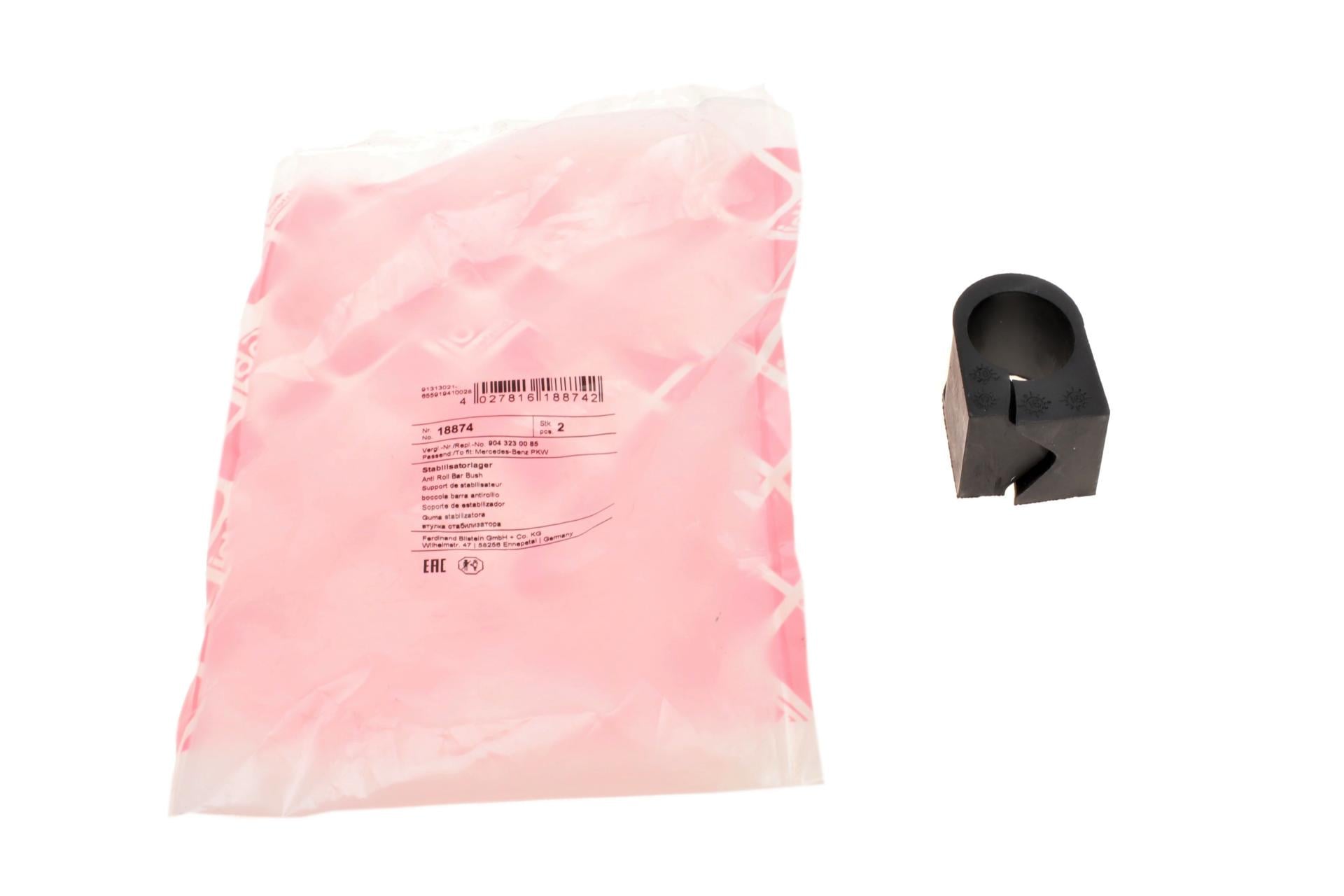 Втулка стабилизатора переднего FEBI BILSTEIN Mercedes Sprinter 408-416 96 d 25 мм 18874 (25600316)