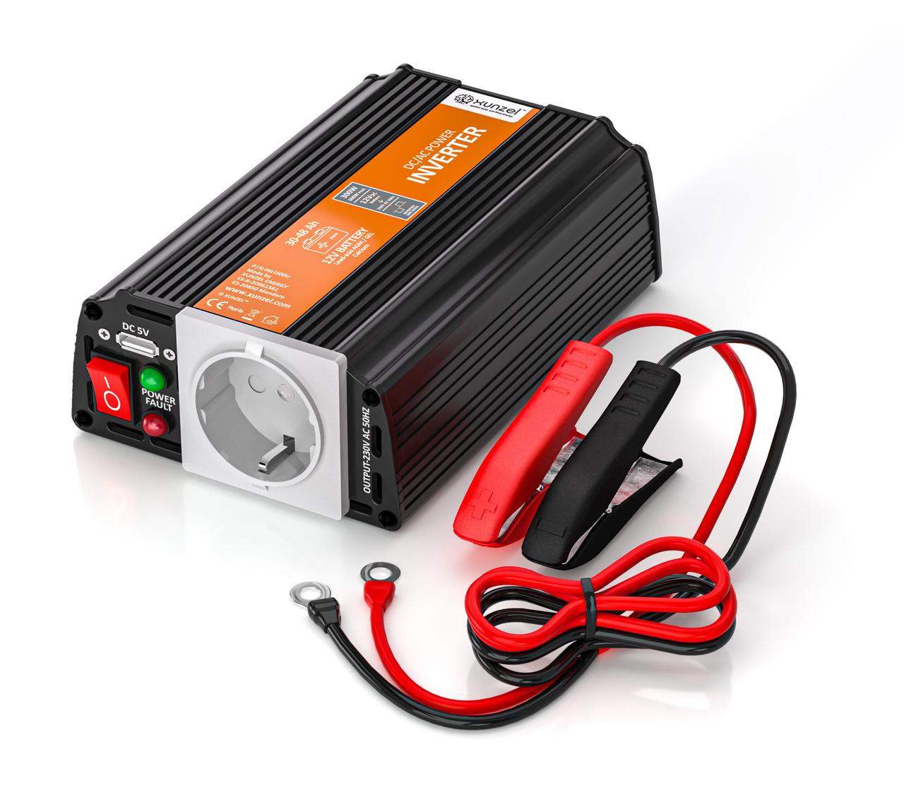 Інвертор Xunzel MJ 300W 12V (MJ-XUNZEL-300W-12V) - фото 1