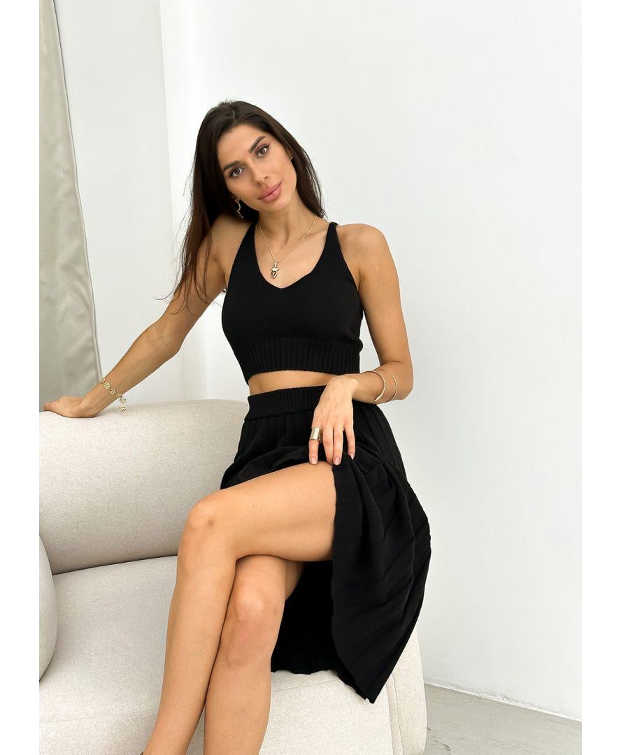 Топ вязаный женский Joy S Черный (29014)