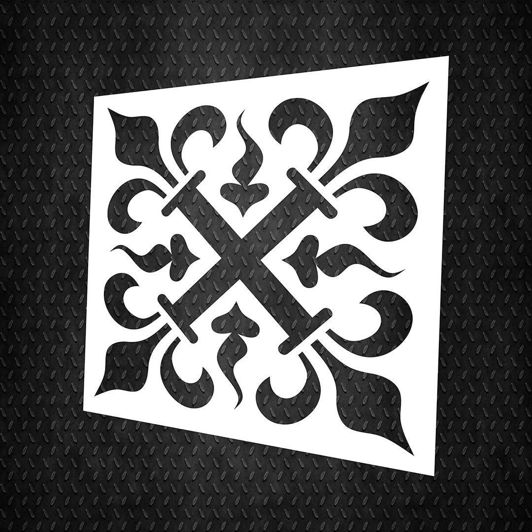 Трафарет многоразовый DFA Квадратный узор 78 для штукатурки и краски (K00078)