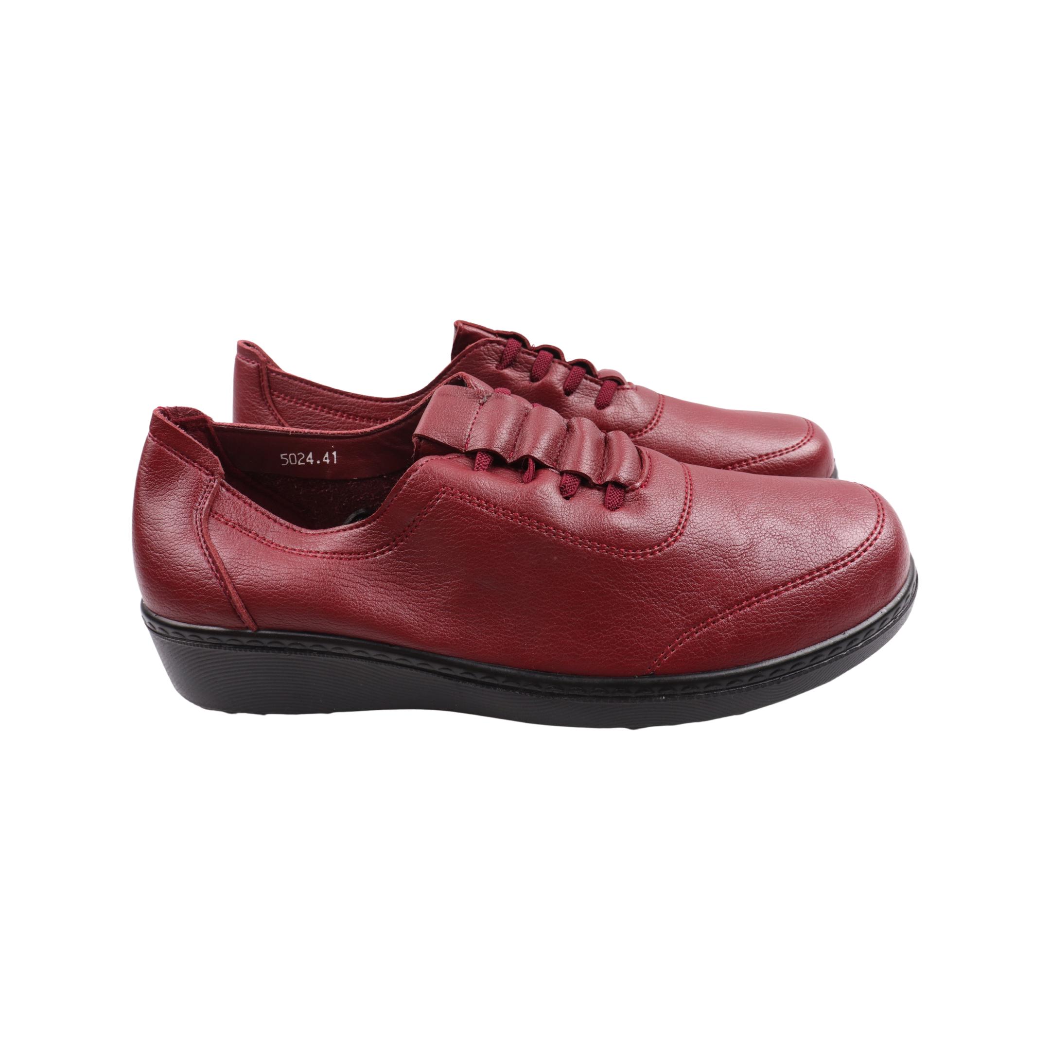 Туфли женские Fashion из кожи р. 40 Бордовый (38-23DTC)