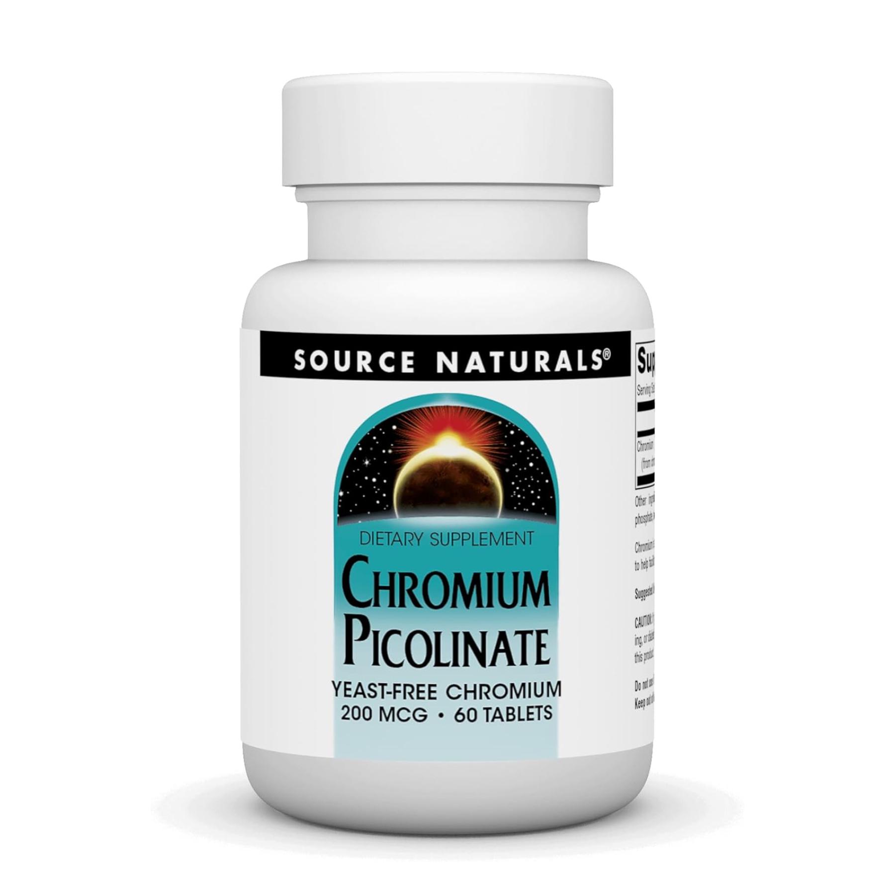 Хром Пиколинат Source Naturals Chromium Picolinate 200 мг 60 таб.