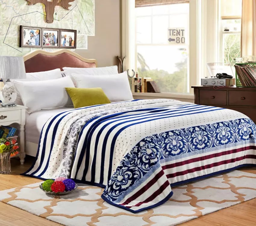 Плед TAGtextil велсофт c принтом 200x220 см (JH-VL013)