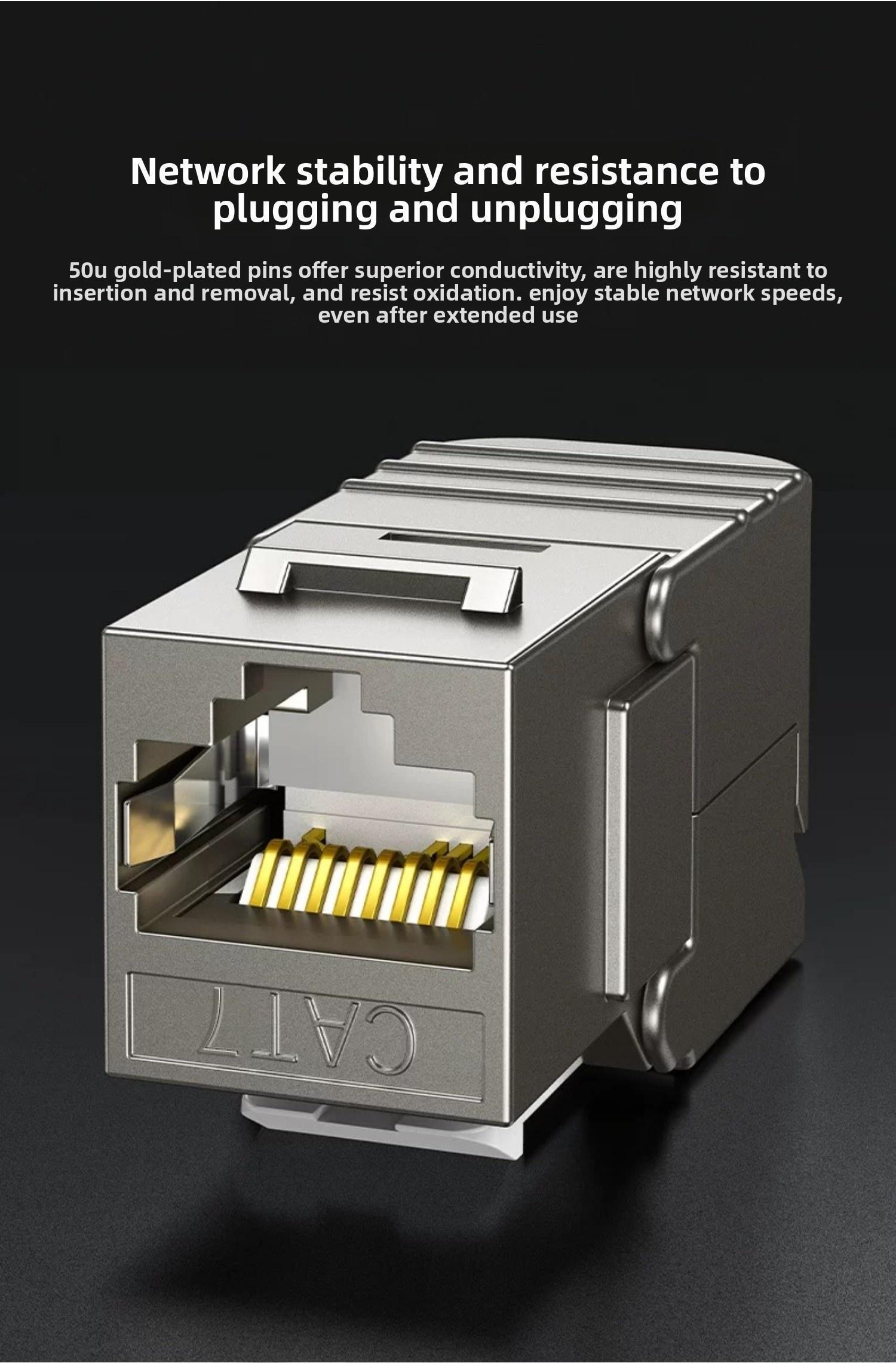 Модуль Ugreen RJ45 CAT.7 Keystone 180° 10 гбіт/с Срібний (29657169) - фото 9 Модуль Ugreen RJ45 CAT.7 Keystone 180° 10 гбіт/с Срібний (29657169) - фото 9