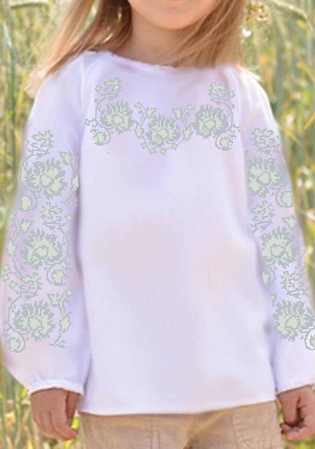 Заготовка для вышивки нитками или бисером для девочки СДГ-11 габардин Заготовка для вышивки нитками или бисером для девочки СДГ-11 габардин