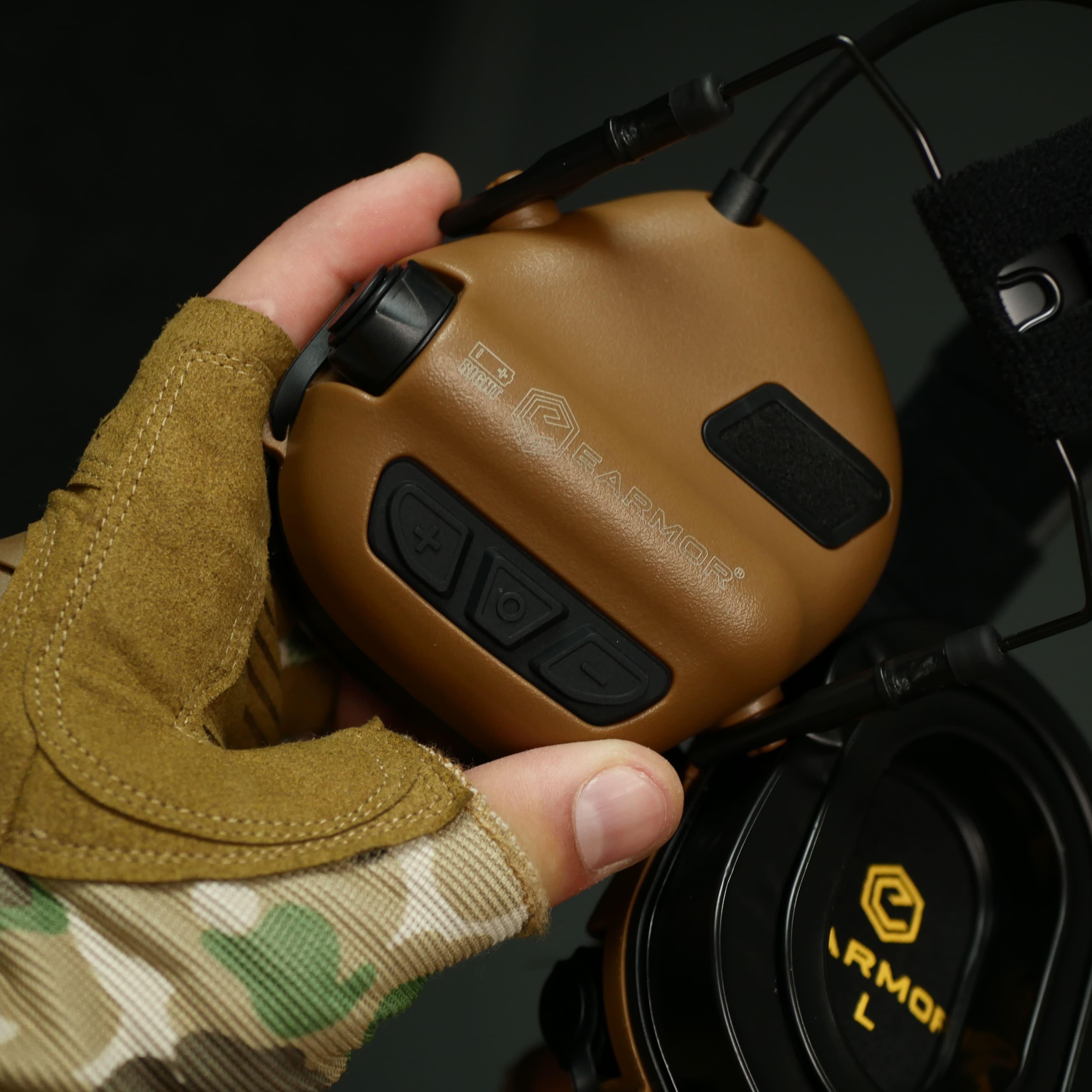 Наушники Earmor M32 PLUS со съемным микрофоном 82 дБ Койот (27668232) - фото 16 Наушники Earmor M32 PLUS со съемным микрофоном 82 дБ Койот (27668232) - фото 16