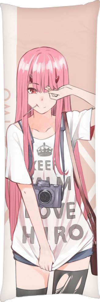 Подушка дакимакура Darling in The Franxx Zero Two 60x180 см (14101993)