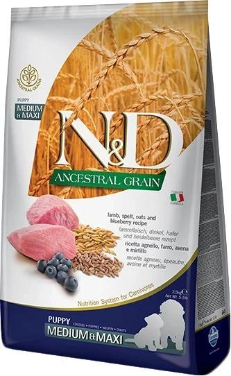Корм для собак Farmina N&D Low Grain LAMB&BLUEBERRY PUPPY MEDIUM&MAXI 12 кг (156393)