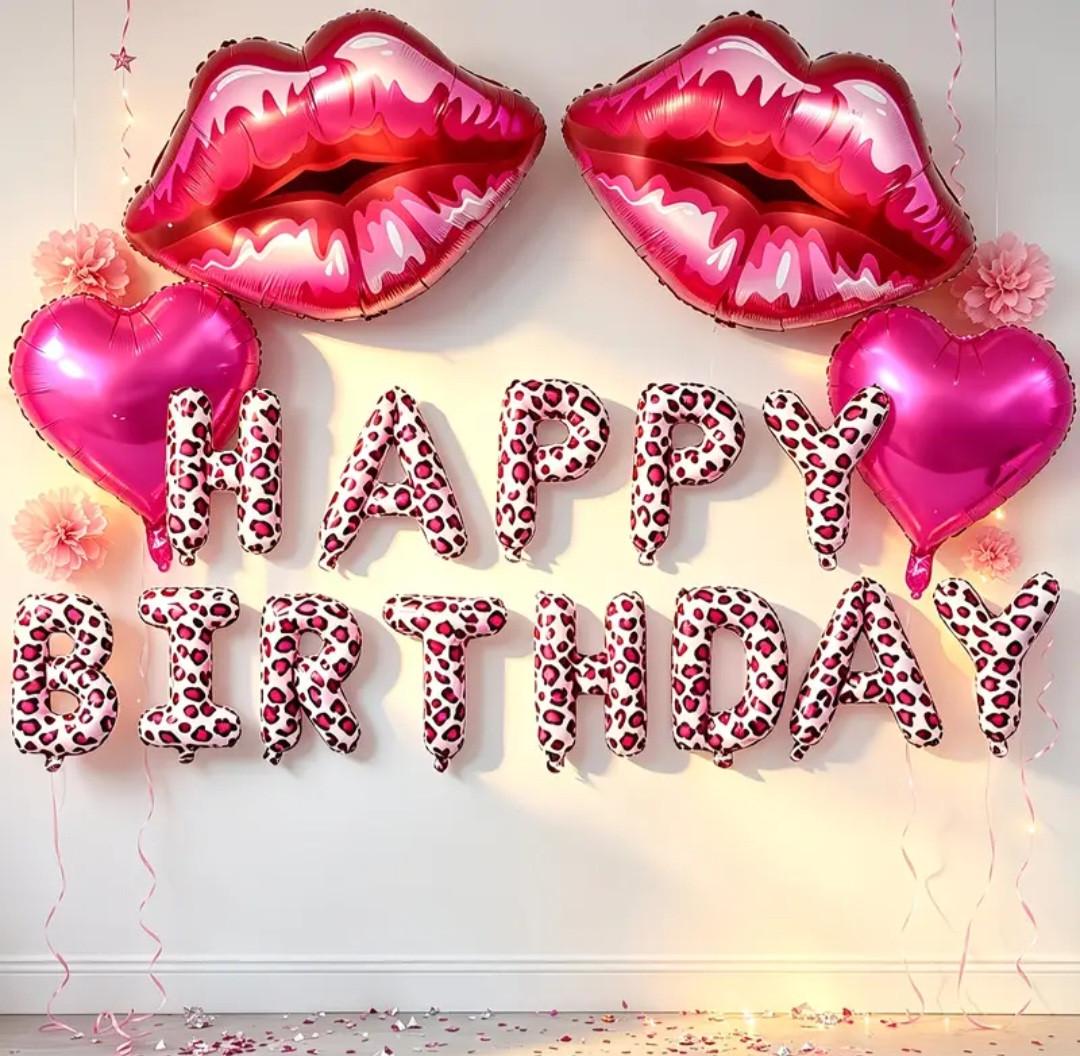 Набор шаров Happy Birthday Kiss 17 пред. (3232243176)