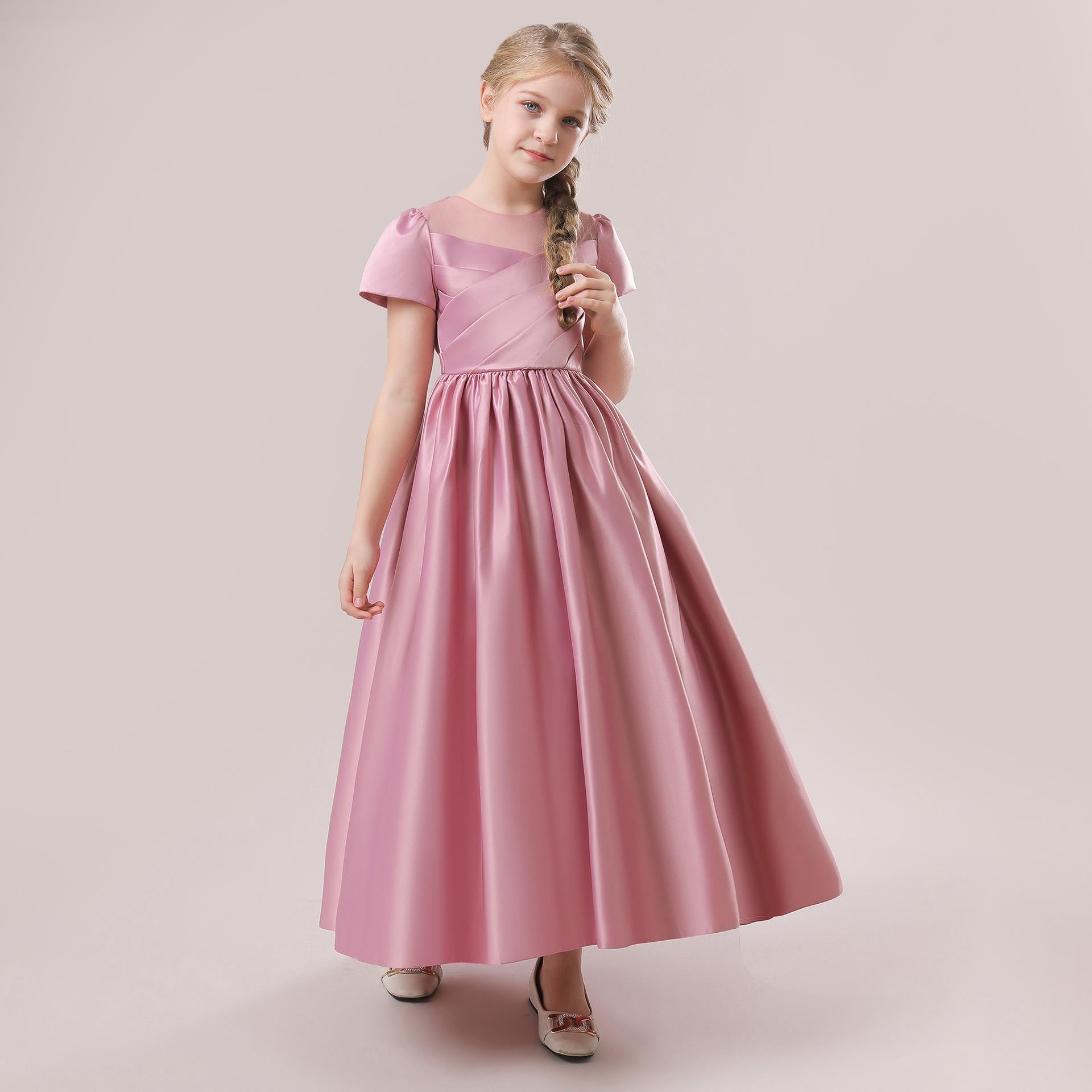 Сукня дитяча святкова довга KatyKids Еліна 160 см Рожевий (11118291100)