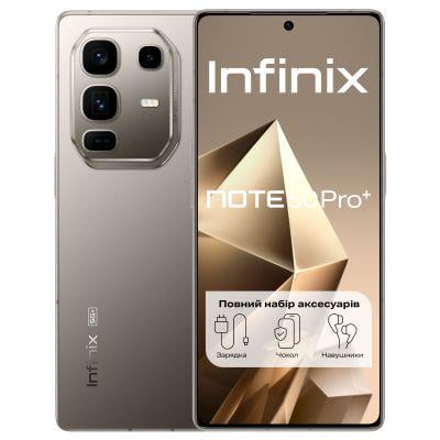 Мобильный телефон Infinix Note 50 Pro+ 12/256Gb Titanium Grey (4894947070068) Мобильный телефон Infinix Note 50 Pro+ 12/256Gb Titanium Grey (4894947070068)