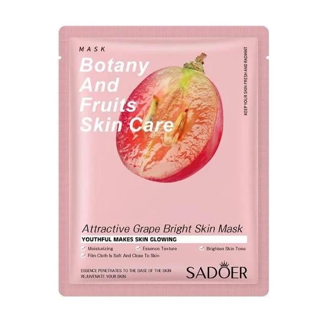 Маска для обличчя Sadoer Botany And Fruits Skin Care Фруктова із виноградом 25 г (2132195269)