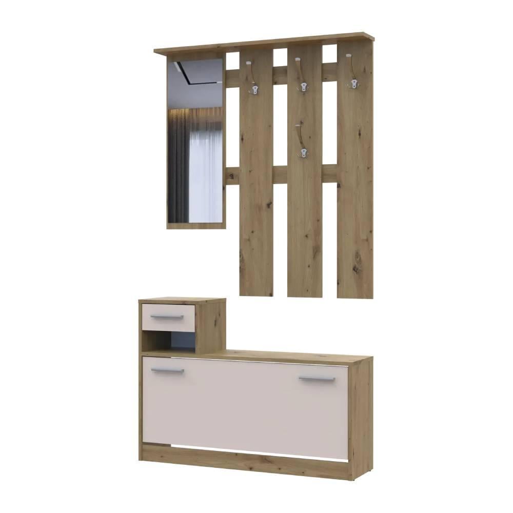 Прихожая с зеркалом Doros Alice DRS-011755 100х25х182,9 см Дуб Эвок/Кашемир (44900360)