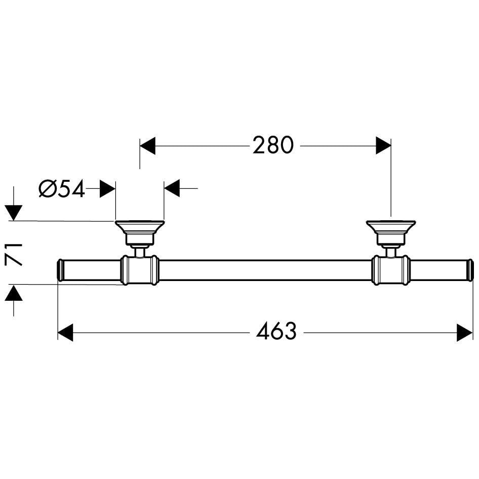 Поручень для ванной Hansgrohe AXOR Montreux 42030000 Хром (159252) - фото 2