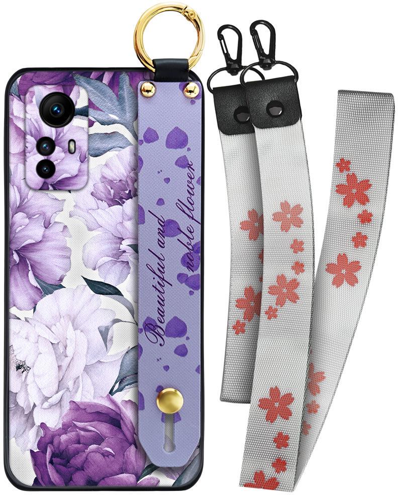 Чехол SHLab Xiaomi Redmi Note 12S Beautiful Flower + два ремешка с карабином (34380)