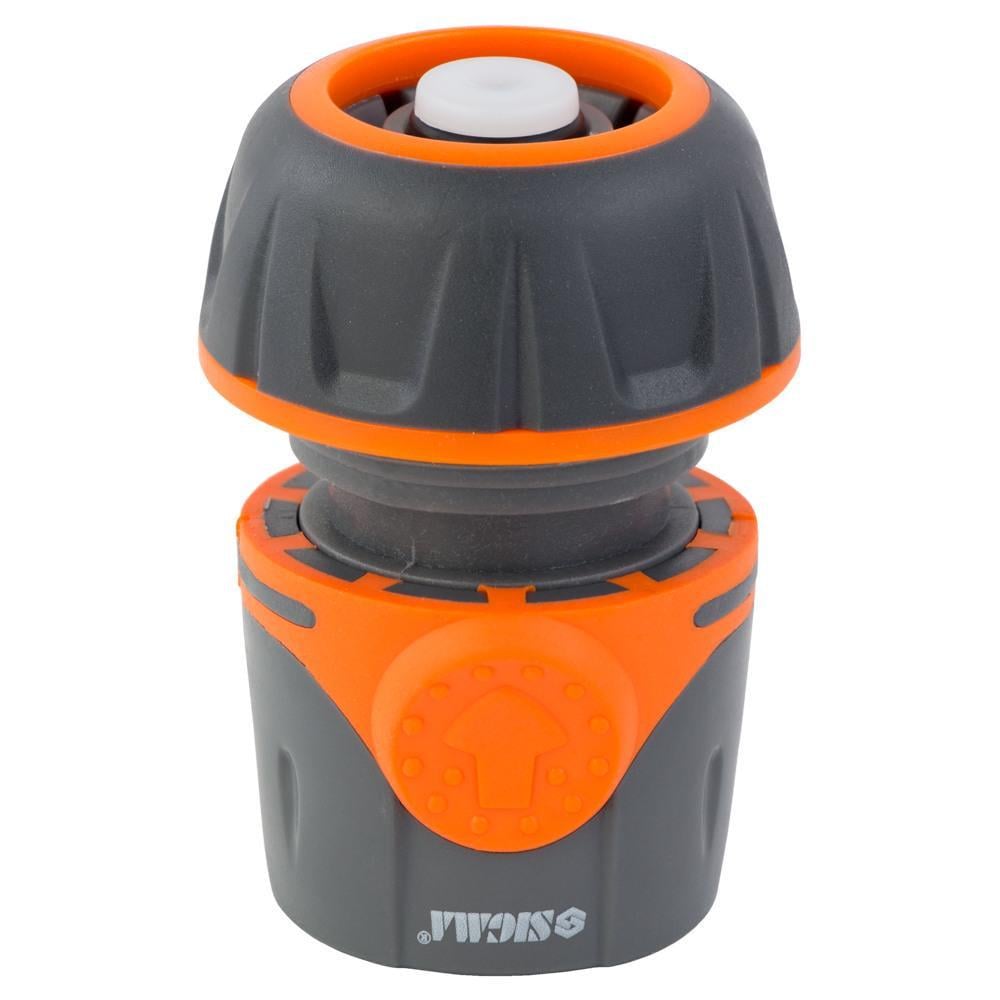 Коннектор быстросъемный Flora ABS/TPR 1/2" для шланга 3/4" с аквастопом (5015514)