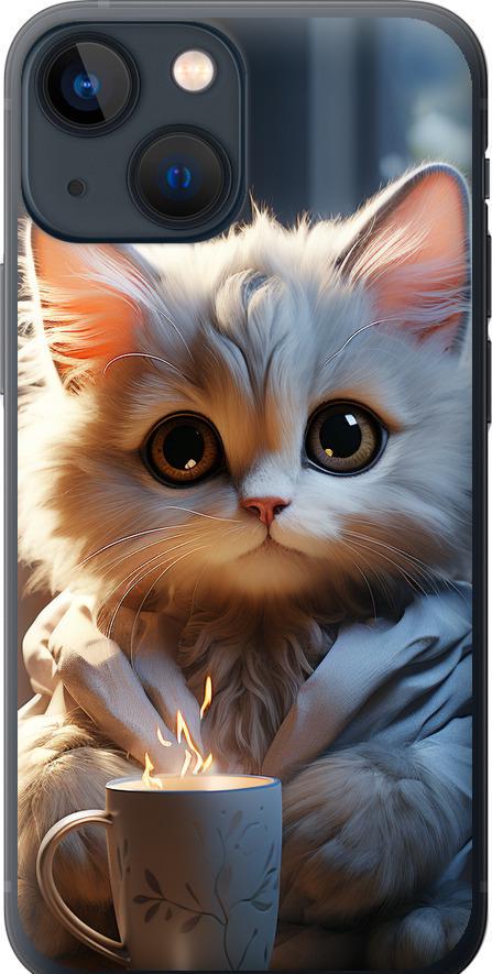 Чехол на iPhone 13 Mini White cat (5646t-2373-42517)