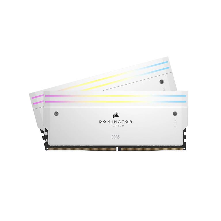 Пам'ять для настільних комп'ютерів Corsair 2x16GB DDR5 6000 MHz Dominator Titanium RGB White (CMP32GX5M2B6000C30W) Пам'ять для настільних комп'ютерів Corsair 2x16GB DDR5 6000 MHz Dominator Titanium RGB White (CMP32GX5M2B6000C30W)