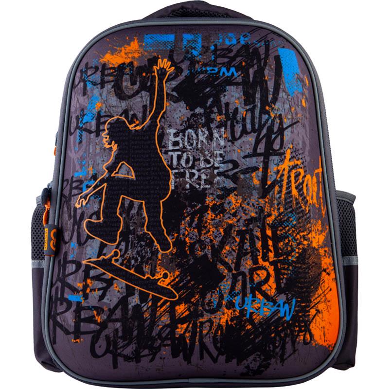 Рюкзак полукаркасный GoPack Education Skate 38x28x13 см 15 л Черный (GO21-165M-4)
