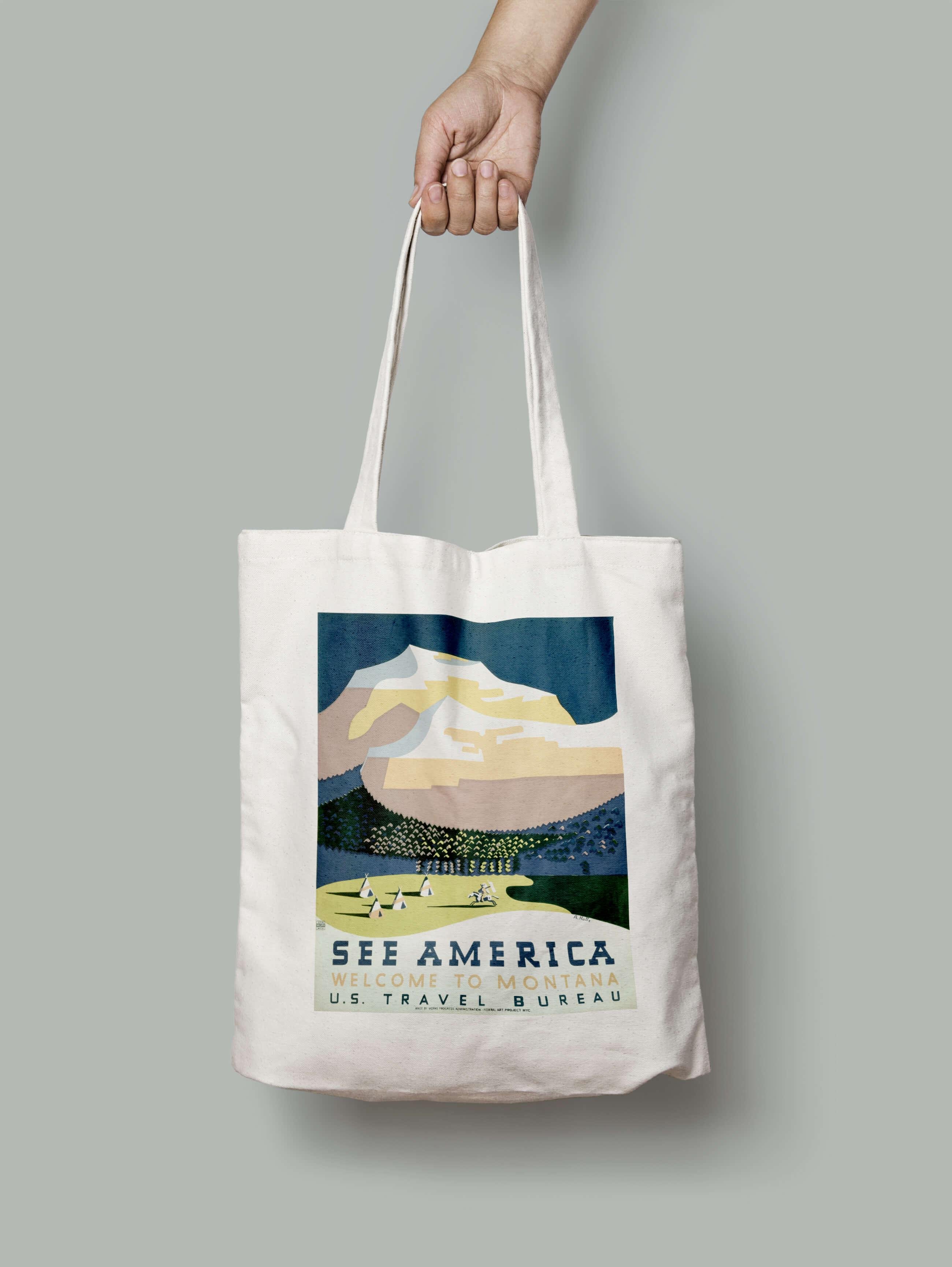 Эко-сумка Увидеть Америку. Добро пожаловать в Монтану шопер (montana_america_usa_2_Bag)