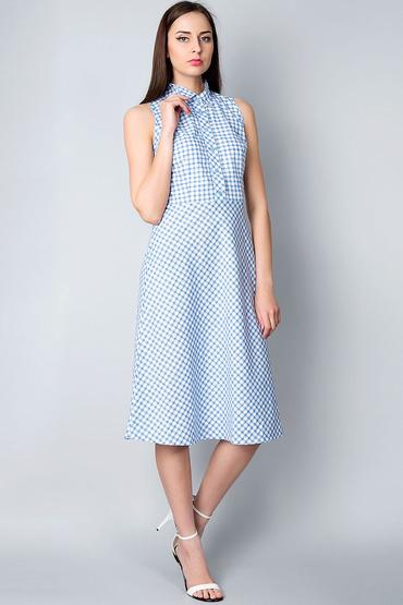 Платье-миди в клетку р. 50 (П199/18640)
