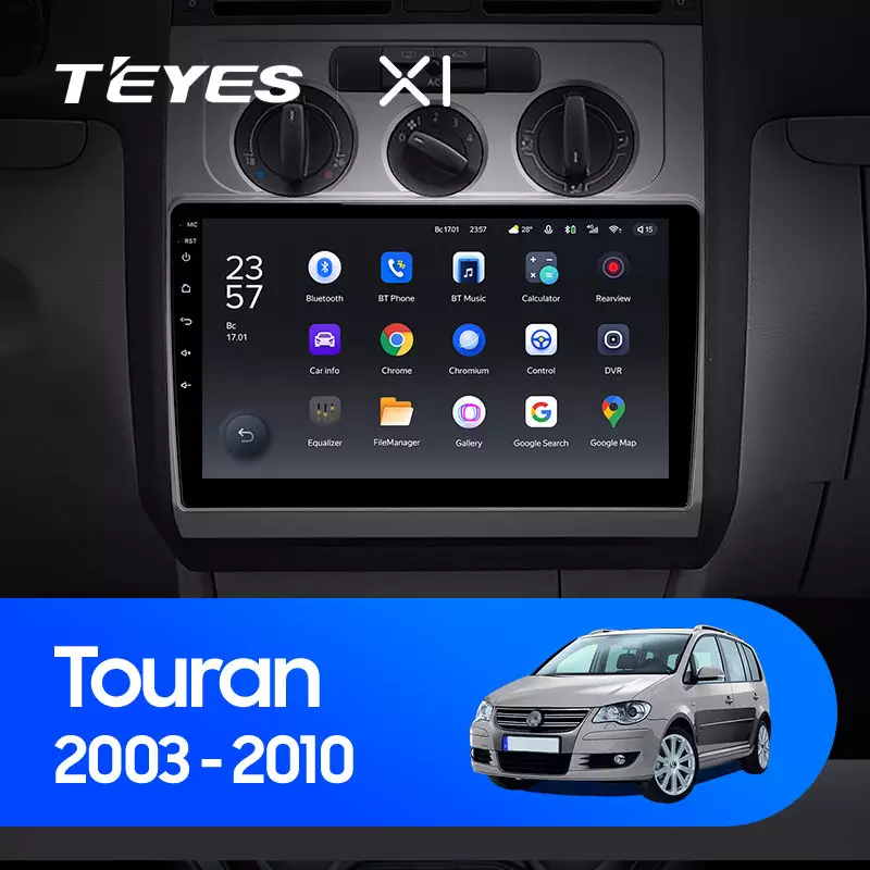 Автомагнітола штатна Teyes X1 для Volkswagen Touran 1 2003-2010 Android X1 2/32G Wi-Fi варіант F2 - фото 2