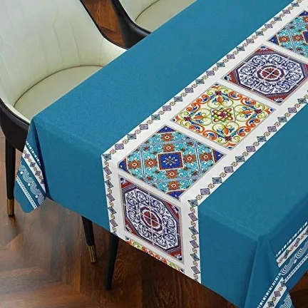 Скатерть на стол C00151-3 с абстракцией водоотталкивающая с полимерной пропиткой 140x180 см (C00151-3) - фото 3