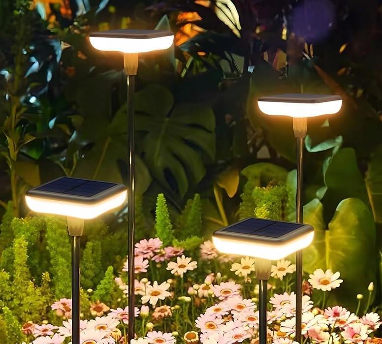 Садовый светильник на солнечной батарее Super LED Грибки 76 см 4 шт. (10660)