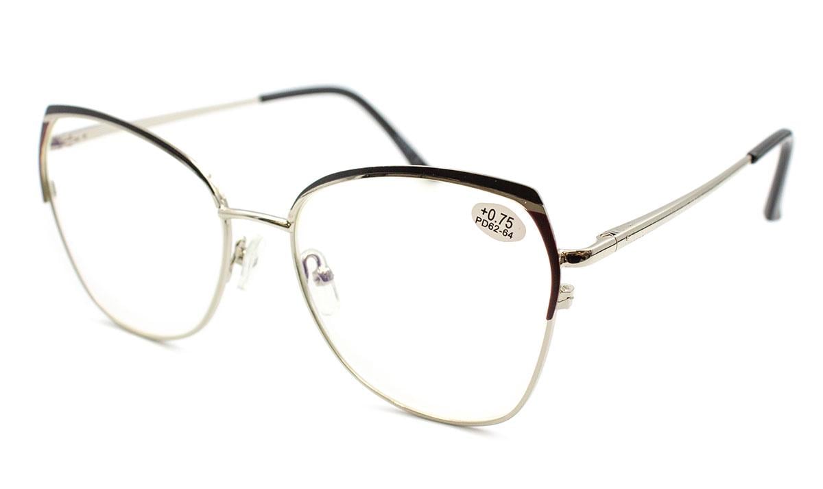 Окуляри для зору жіночі Verse 321183-C1 Blue blocker в металевій оправі +4.00 (10308136)