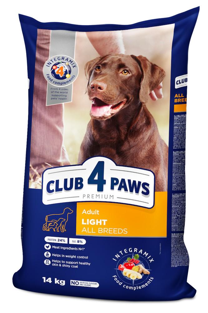 Сухий корм для дорослих собак усіх порід Club 4 Paws Light схильність до зайвої ваги 14 кг (4820083909672)