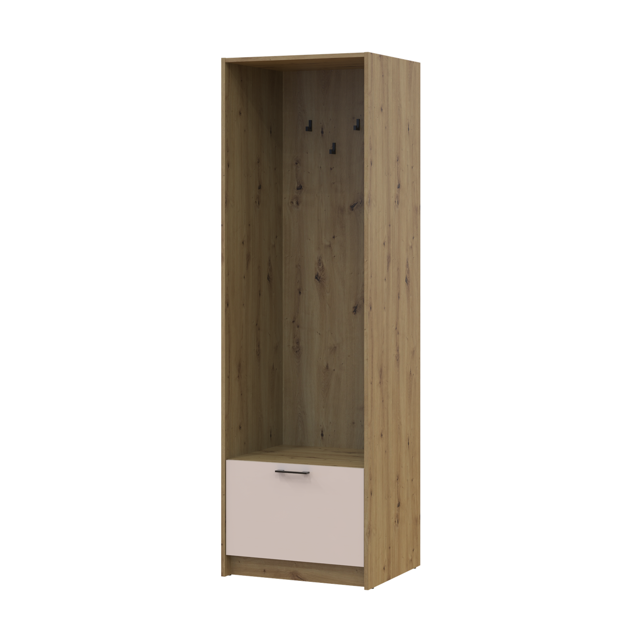 Пенал-вешалка Doros Ронди 60х52х195 см Дуб Артизан/Кашемир (41516242)