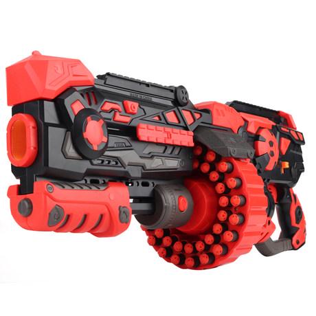 Детский автомат Limo Toy FJ846 на 80 патронов 58 см Красно-черный