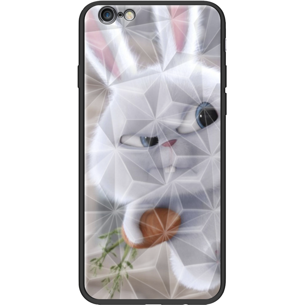 Чехол Boxface iPhone 6 Rabbit Snowball Черный силикон с призмой (24523-up1116-37854)
