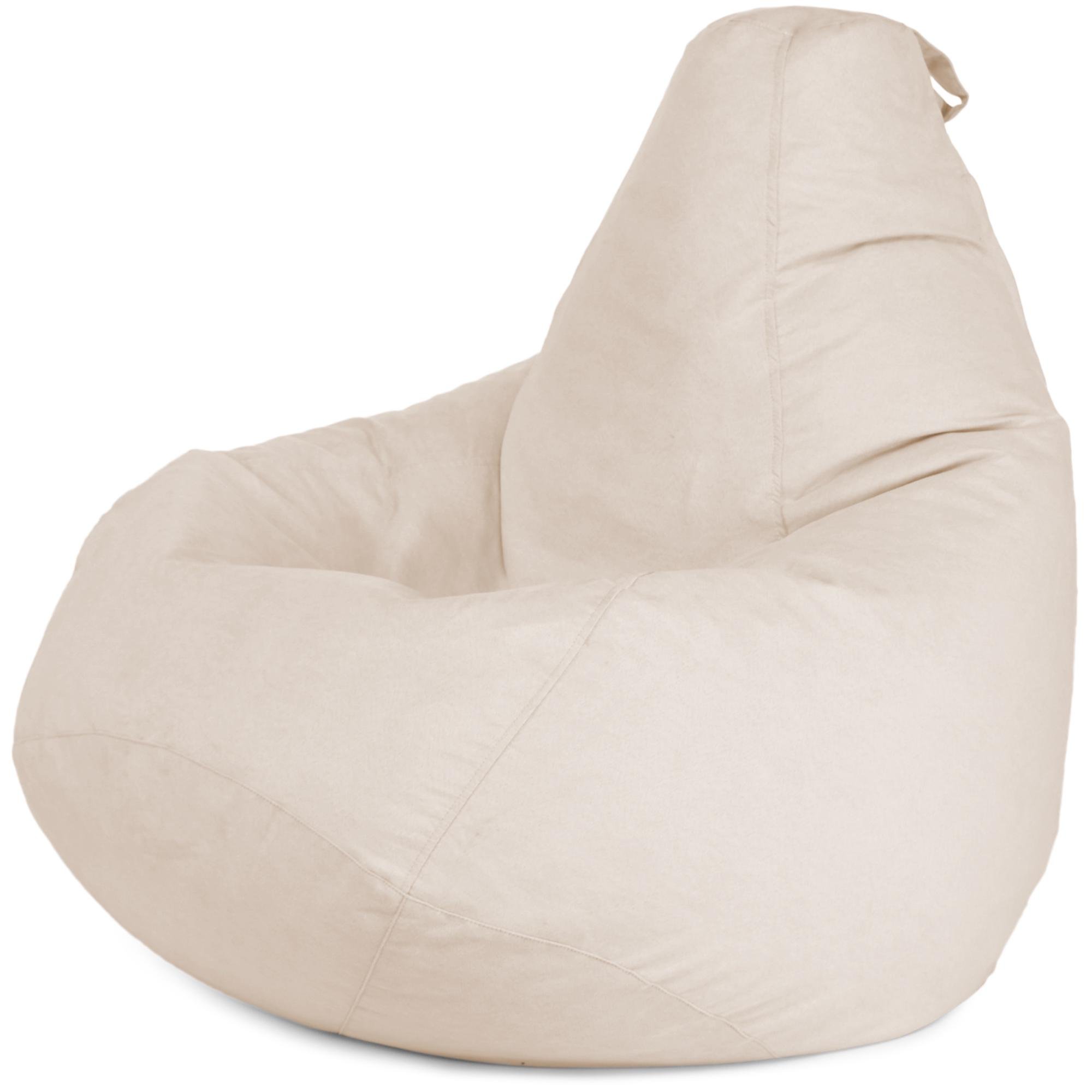 Кресло-мешок iQmebel Груша стандарт+ замша Бежевый